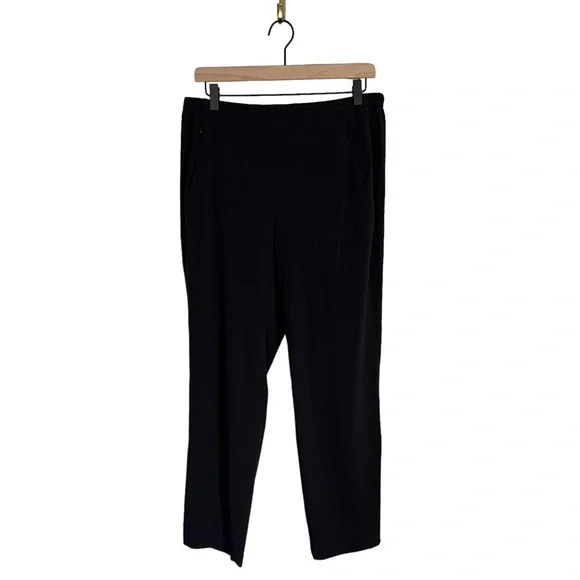 NIC + ZOE Tech Stretch Relaxed Ankle Pants Black Size 12 Slim Straight Leg - Picture 7 of 10